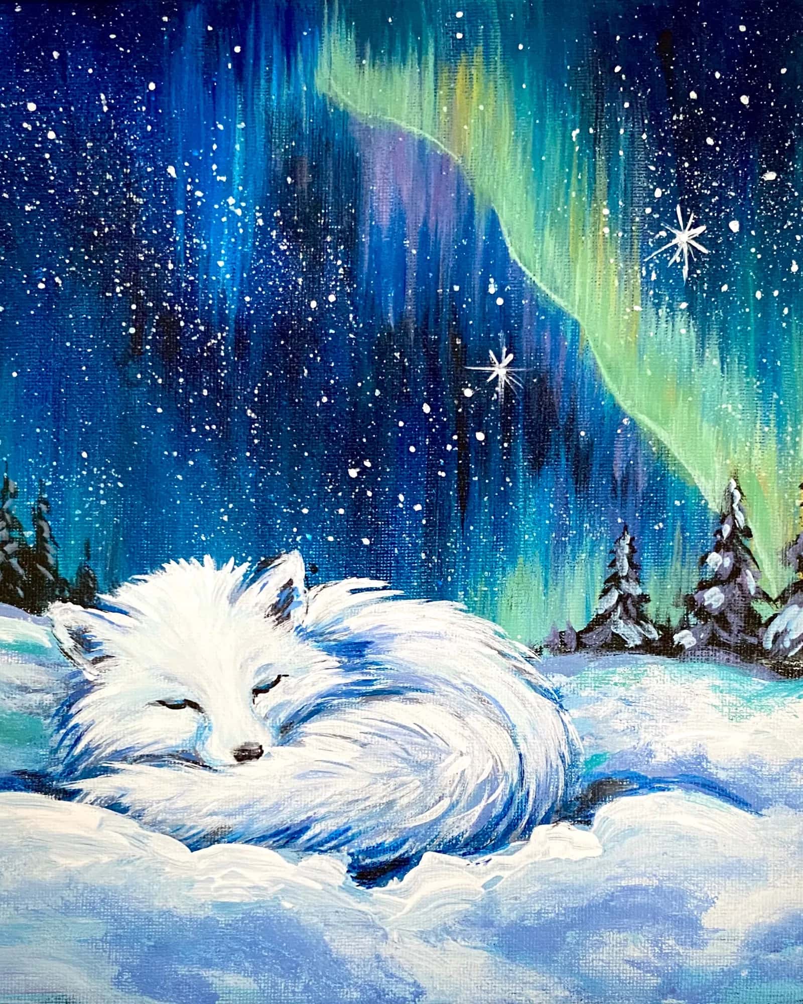Sleeping Arctic Fox