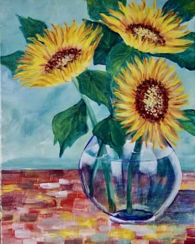 Sunflowers a la Van Gogh