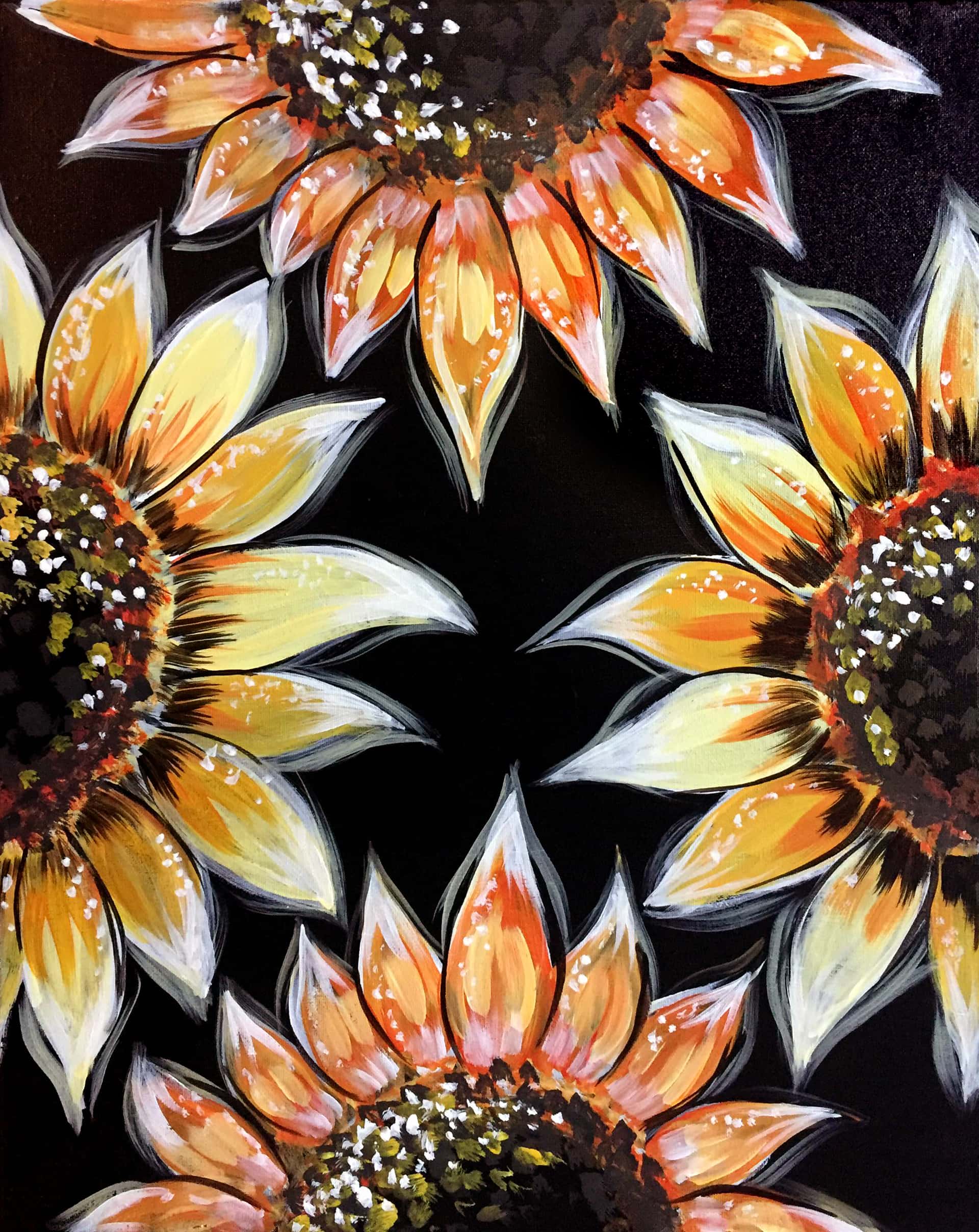 Four Sunflowers