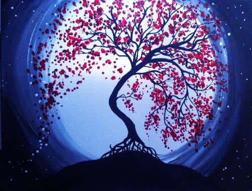 Blue Moon Cherry Blossoms