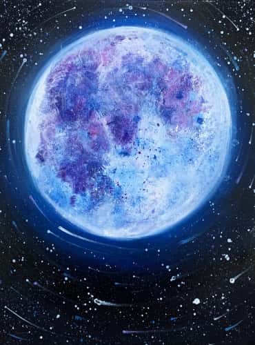 Glowing Galaxy Moon