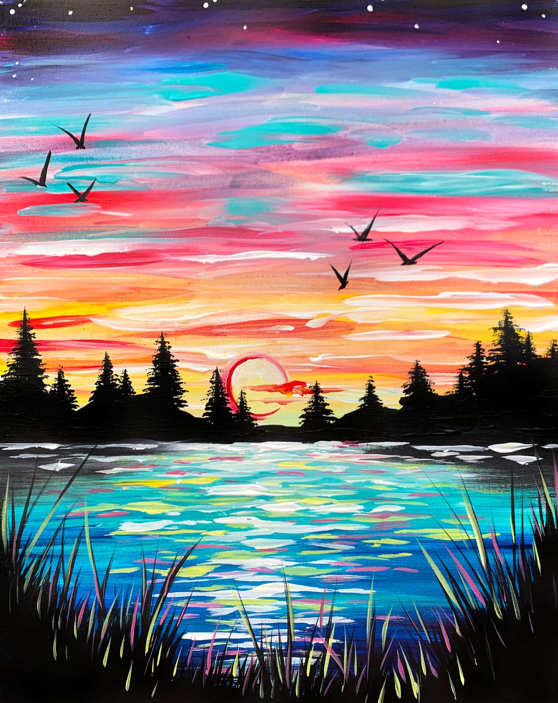 Pastel Rainbow Lake