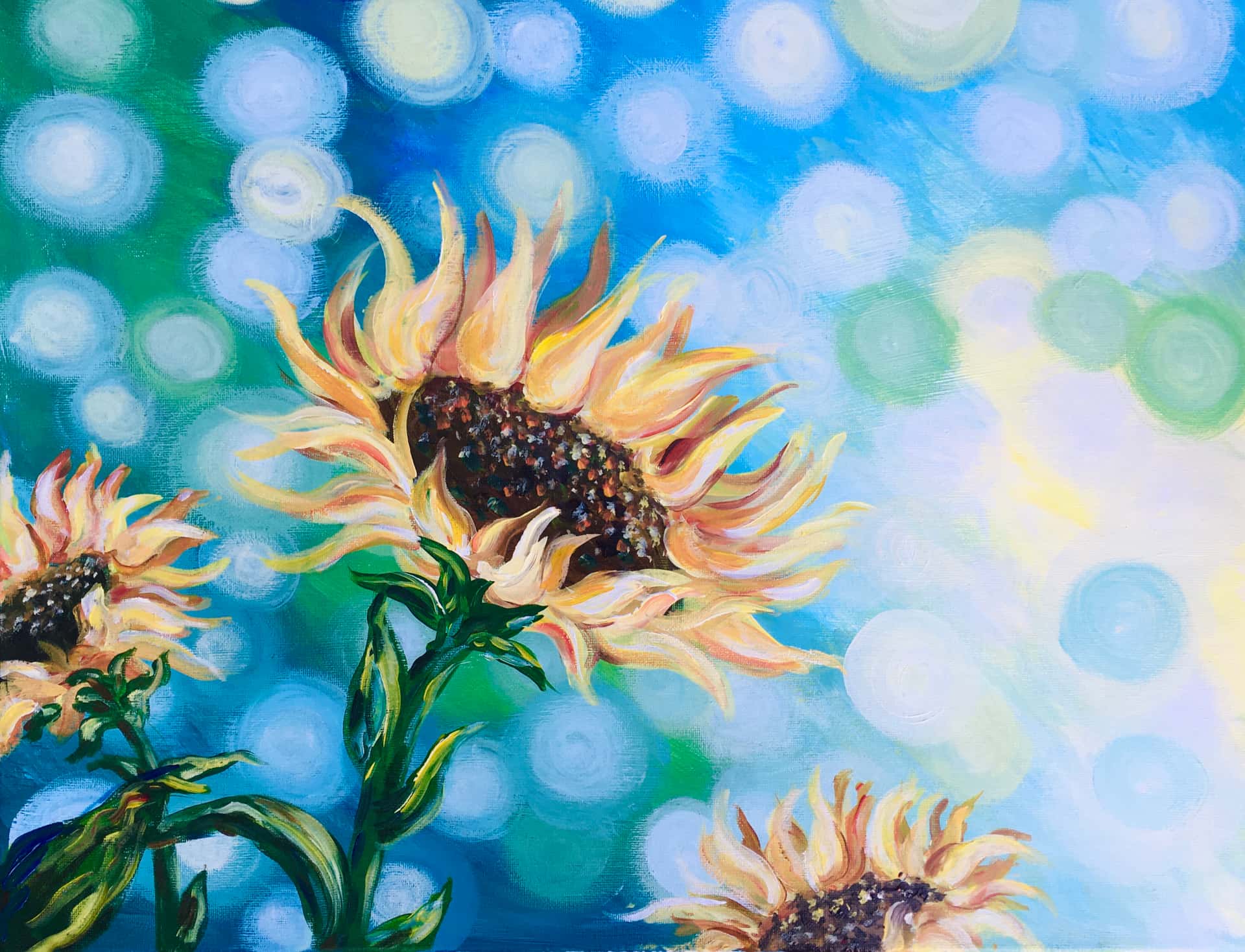 Bokeh Sunflowers
