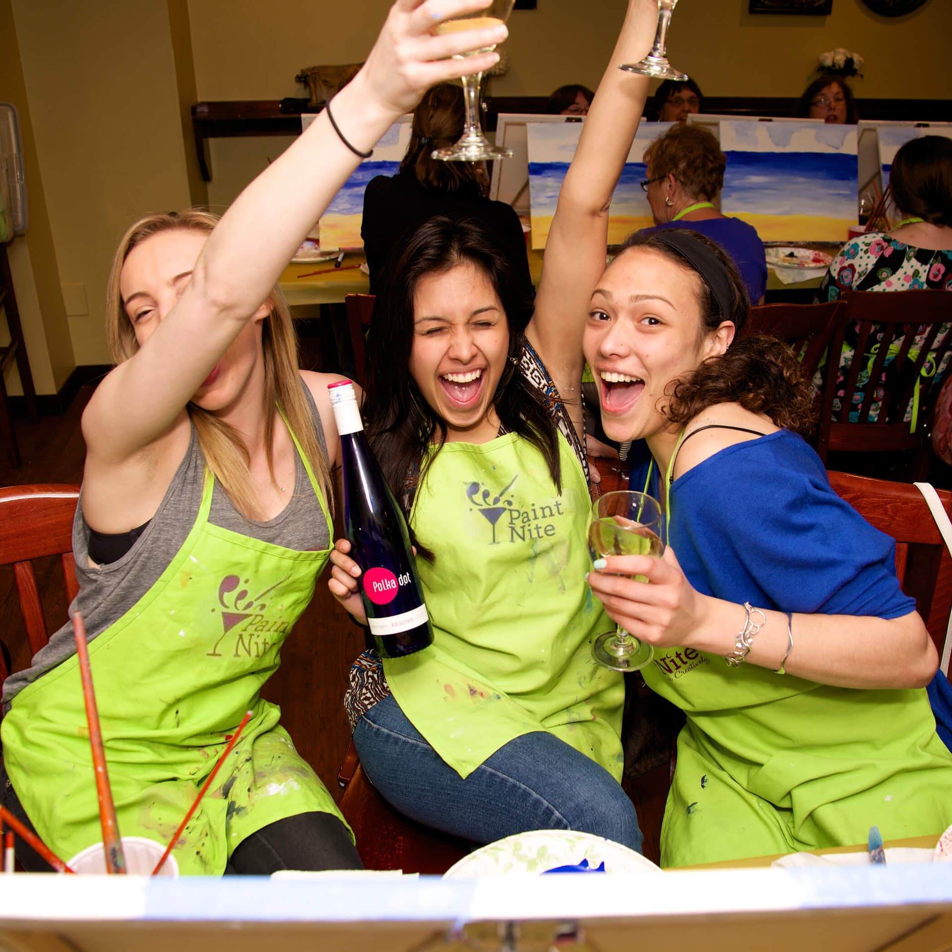 You paint (and drink)