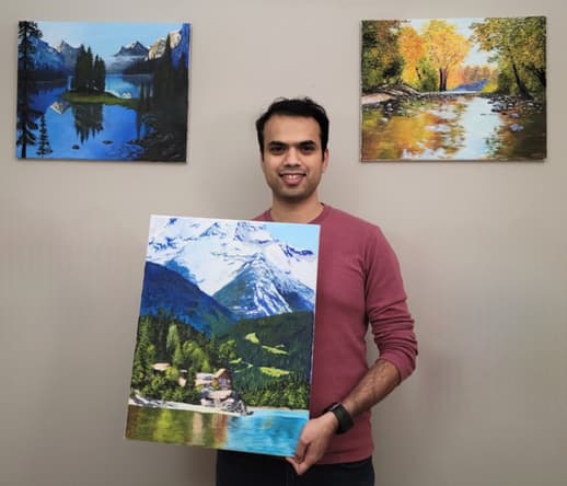 Sushant Deshpande, Paint Nite artist in Surrey