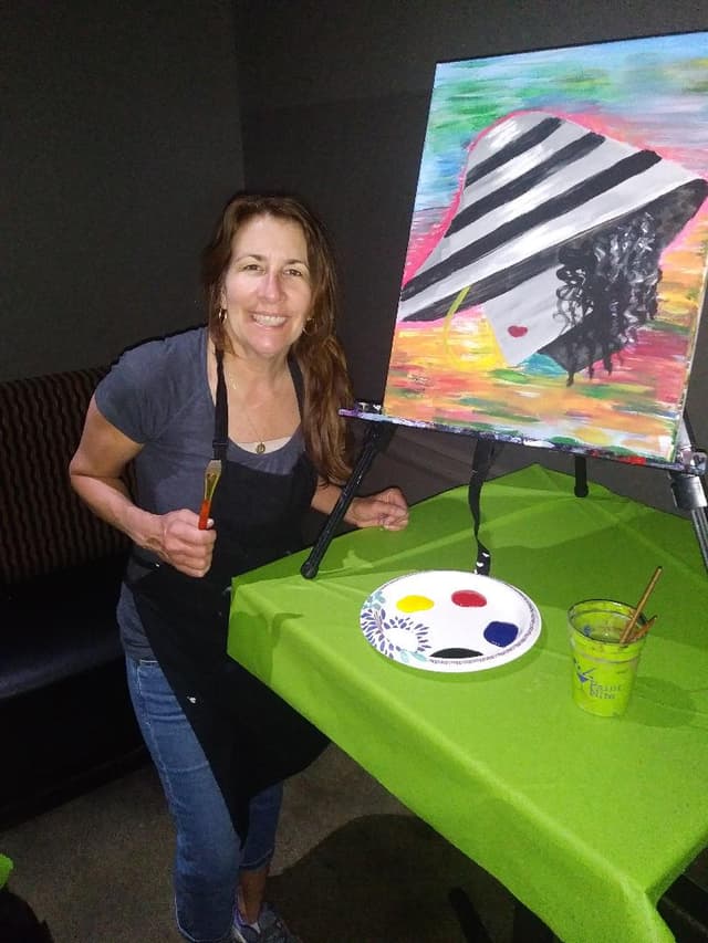Donna Robinson, Paint Nite artist in Prince Frederick