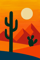 Cactus and Sunset thumbnail view