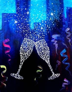 A New Year in the City - Paint and sip event at Mexicali Rosa's (Dow's Lake) in Ottawa, ON - PaintNite.com