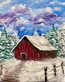Peaceful Winter Barn thumbnail view