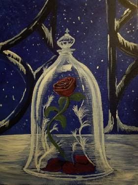 The Enchanted Rose II - Paint and sip event at Paradise Diner - Hauppauge in Hauppauge, NY - PaintNite.com