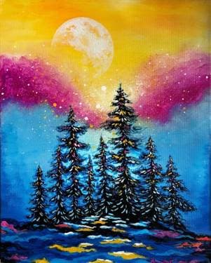 Moonrise Sparkle - Paint and sip event at Paxton Pub in Salt Lake City , UT - PaintNite.com
