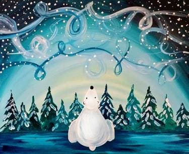 Windy Winter Sky - Paint and sip event at Birchwood Grill in Kenosha, WI - PaintNite.com