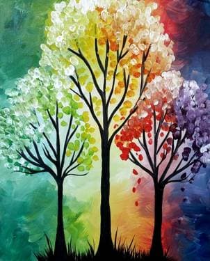 Season of Change II - Paint and sip event at Sixty6 Bar & Grill (Located in Londonderry Mall) in Edmonton, AB - PaintNite.com