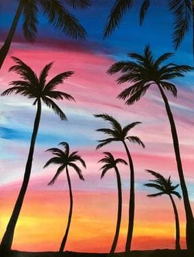 Palm Springs Sunrise - Paint Nite event in Plymouth, MA