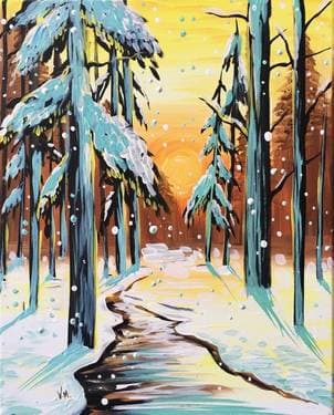 Teal Winter - Paint Nite event in Salt Lake City , UT