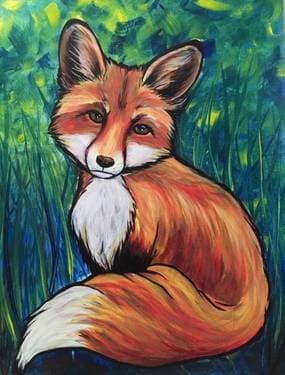 Little Red Fox - Paint and sip event at Roque Pub in Orlando, FL - PaintNite.com