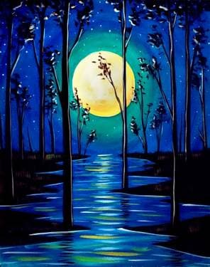 Starry Moonlight II - Paint Nite event in Pasadena , CA