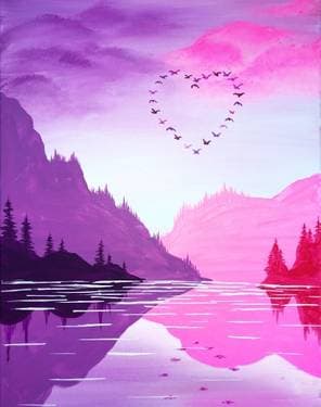 Love Takes Flight - Paint and sip event at Canadian Brewhouse in Richmond, BC - PaintNite.com