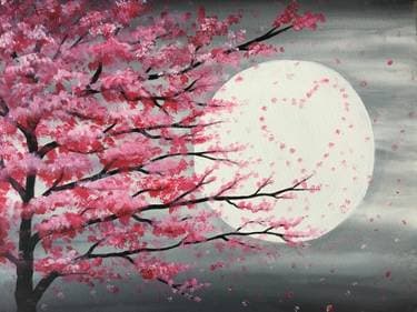 Love Tree in Moonlight - Paint and sip event at Bradford Greenhouses in Barrie, ON - PaintNite.com