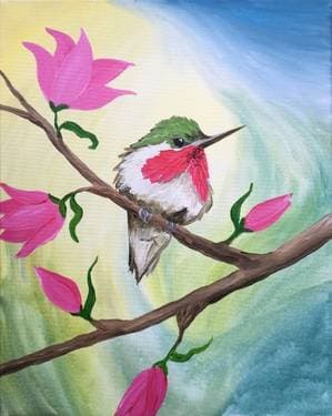 Chubby Hummer - Paint and sip event at Newcastle Kitchen + Bar in Edmonton, AB - PaintNite.com