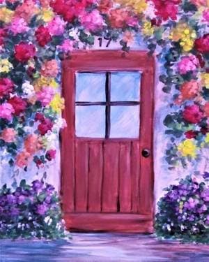 The Blooming Doorway - Paint and sip event at Kellys Orchard in Pointe-Claire, QC - PaintNite.com