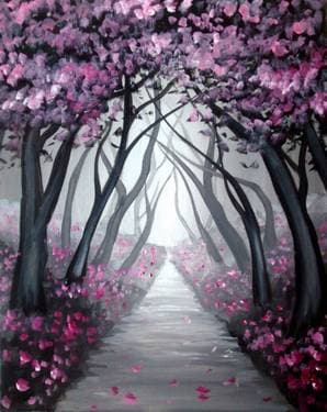Path of Cherry Blossoms - Paint Nite event in Halifax, NS