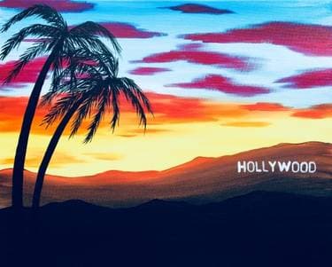 Take me to Hollywood! - Paint and sip event at Pacific Catch LA in Santa Monica, CA - PaintNite.com