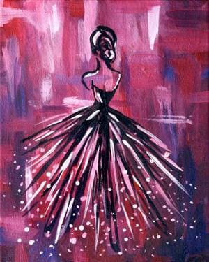 Lady en Rose - Paint Nite event in Port Moody, BC