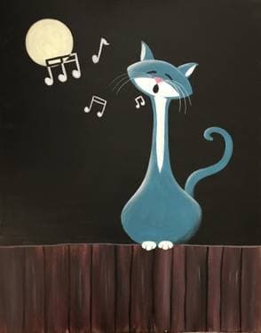 Singing Kitty - Paint and sip event at Aroma Restobar, Delta Hotel Saskatoon in Saskatoon, SK - PaintNite.com