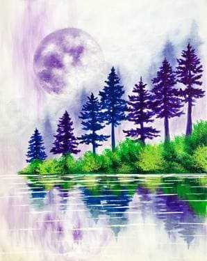 Serene Reflections - Paint and sip event at Fox and Hounds in Ladysmith, BC - PaintNite.com