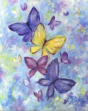 Spring Butterflies - Paint and sip event at The Old Spaghetti Factory in CORVALLIS, OR - PaintNite.com