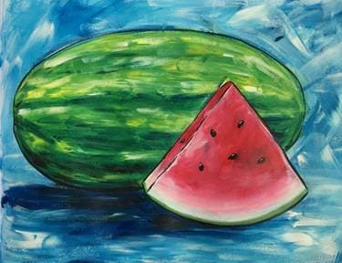 Summer Watermelon - Paint and sip event at Mountain Mike's Pizza in Napa, CA - PaintNite.com