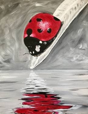 Ladybug Reflection - Paint and sip event at Black Sheep West Jordan in West Jordan, UT - PaintNite.com