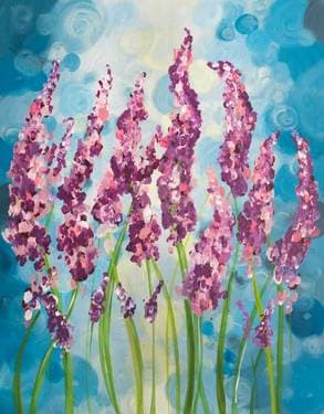 Springtime Lavender - Paint and sip event at Birchwood Grill in Kenosha, WI - PaintNite.com