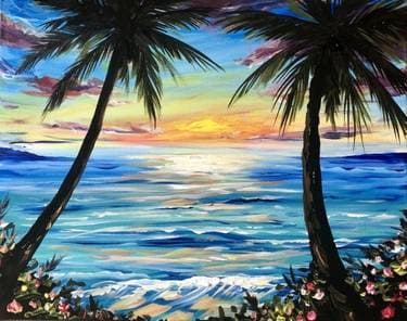 Psyched for Summer - Paint and sip event at Stingers Bar in Glendale, AZ - PaintNite.com