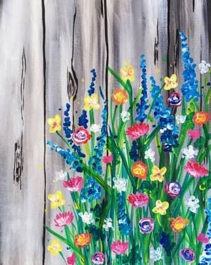 Flowers by the Fence - Paint and sip event at Novotel Toronto Centre in Toronto, ON - PaintNite.com