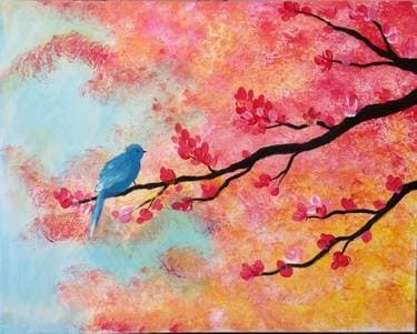Spring Sapphire - Paint and sip event at 10 DEAN - Waverley in Toronto, ON - PaintNite.com
