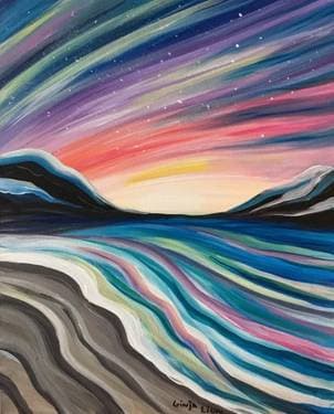 Sunset on a Sandy Beach - Paint and sip event at ALE - Amberwood Lounge & Eatery in Ottawa, ON - PaintNite.com