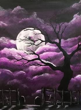 full moon graveyard - Paint and sip event at Smashway Burger in Porterville, CA - PaintNite.com