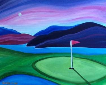 Golf till Sunset! - Paint Nite event in Edmonton, AB