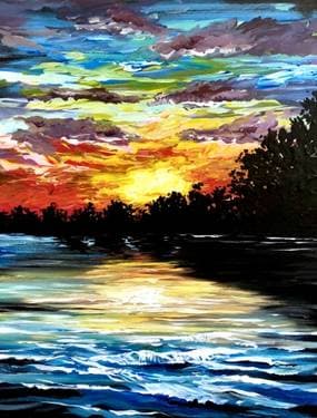 Riverside Rainbows - Paint and sip event at Mongolian Village Grill West  in Nepean, ON - PaintNite.com