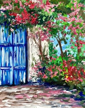 A Blooming Welcome - Paint and sip event at Bluffs Pizza Pub in toronto, ON - PaintNite.com