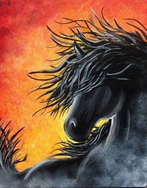 Dark Horse - Paint and sip event at Logan's roadhouse in lexington, KY - PaintNite.com