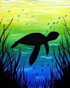 Baby Turtle - Paint and sip event at Originals Alehouse - Bayview Ave in Toronto, ON - PaintNite.com