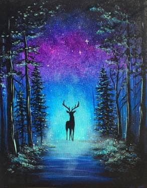 Forest Guardian - Paint and sip event at Broadway Bar and Grill Portobello in Ottawa, ON - PaintNite.com
