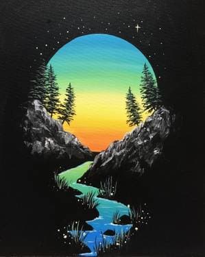 Twilight Vignette - Paint and sip event at Boston Pizza West Springs in Calgary, AB - PaintNite.com