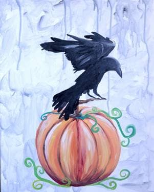 Crow and Pumpkin - Paint Nite event in Salem, OR