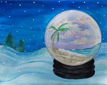 Warm Winter Wishes - Paint Nite event in Napa, CA