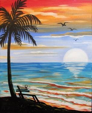 Holding on to Summer - Paint and sip event at Sidelines Sports Bar & Grill - Glen Burnie in Glen Burnie, MD - PaintNite.com