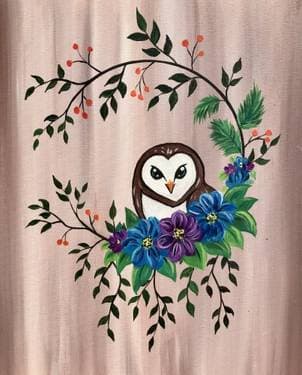 My Little Barn Owl - Paint and sip event at Boston Pizza - Kingsway in Edmonton, AB - PaintNite.com